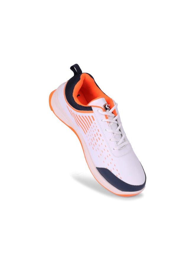 SG YORKER Cricket Shoes (White/Navy/Orange) - UK 6 - Image 2